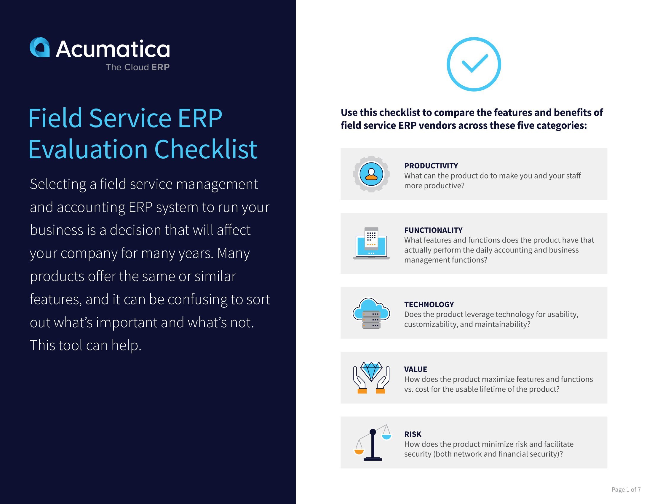 Field Service ERP Evaluation Checklist