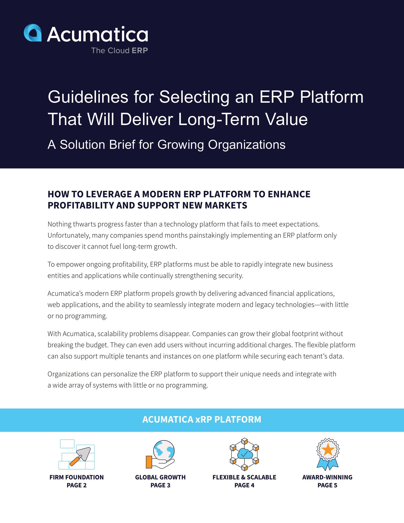 Aproveche una plataforma ERP moderna para el crecimiento y la rentabilidad futuros