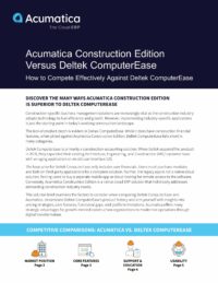 Pourquoi Acumatica Construction Edition surpasse Deltek Computer Ease dans une comparaison tête à tête ?