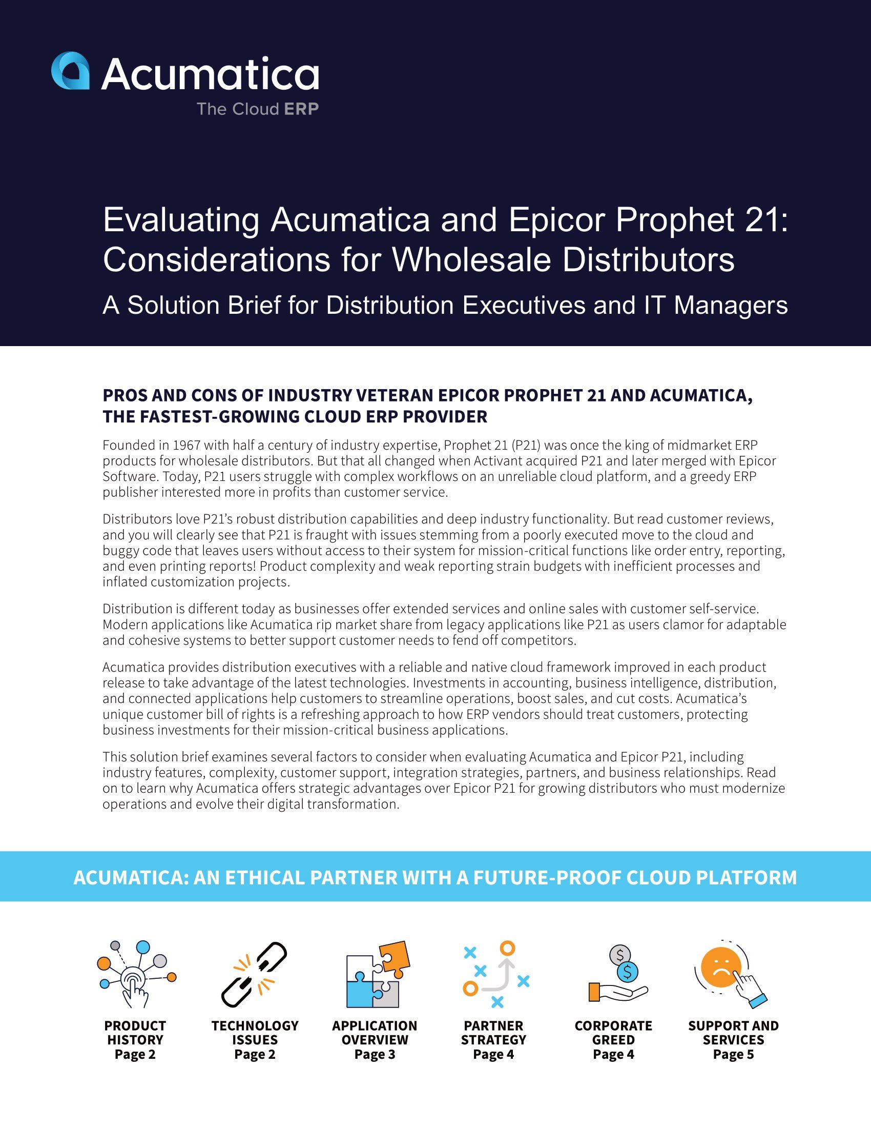 Wholesale Distributors: Discover the Pros and Cons of Acumatica and Epicor Prophet 21