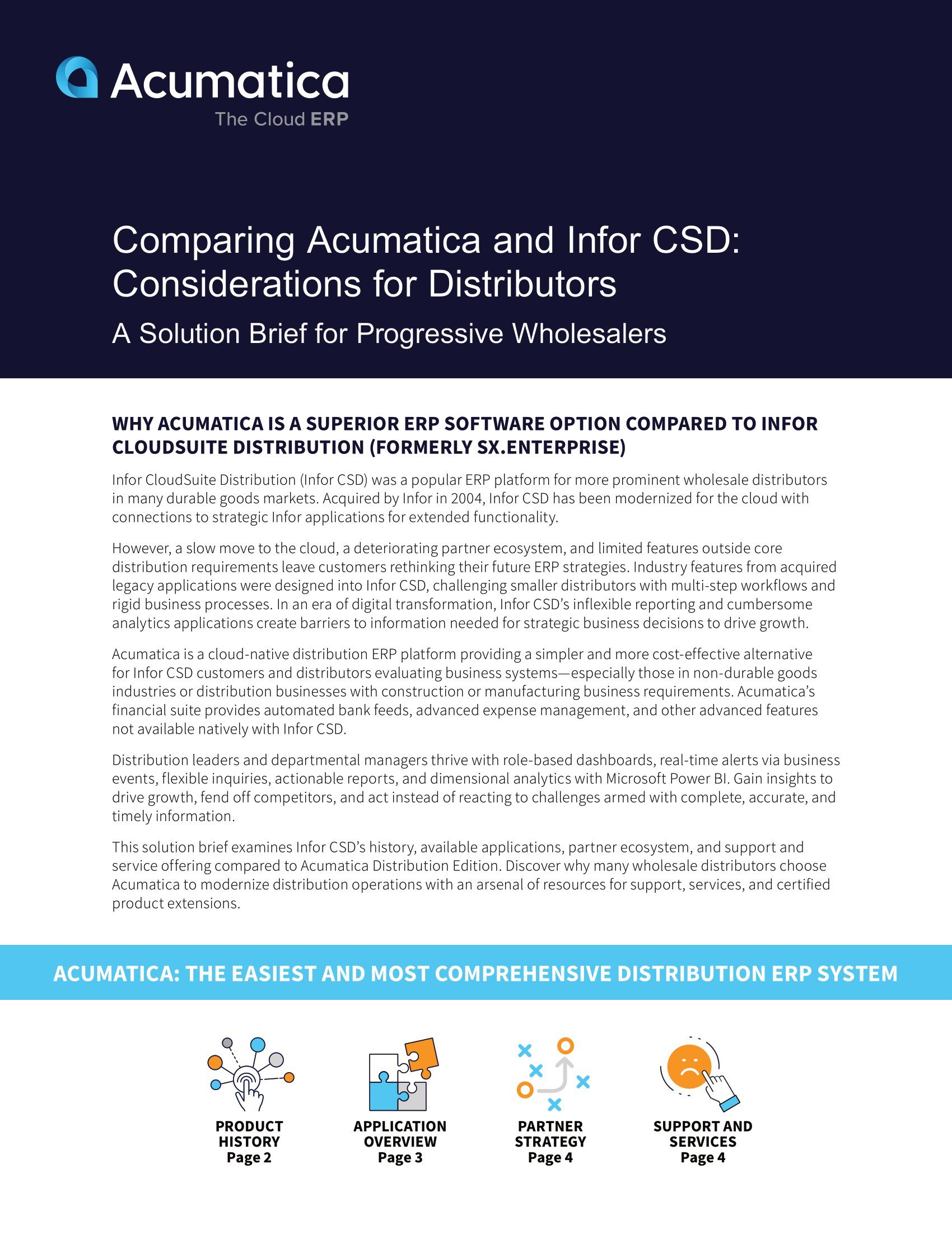 Discover Why Acumatica Is A Superior Distribution ERP System Compared to Infor CloudSuite Distribution (CSD)