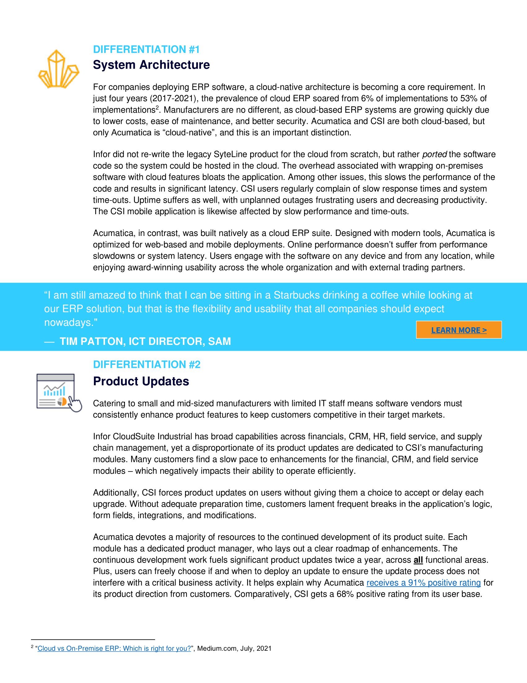 Acumatica vs. Infor CloudSuite Industrial : Passer au crible les différences pour les industriels, page 1