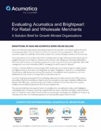Fact-Driven Comparison of Acumatica and Brightpearl For Retail and Wholesale Merchants