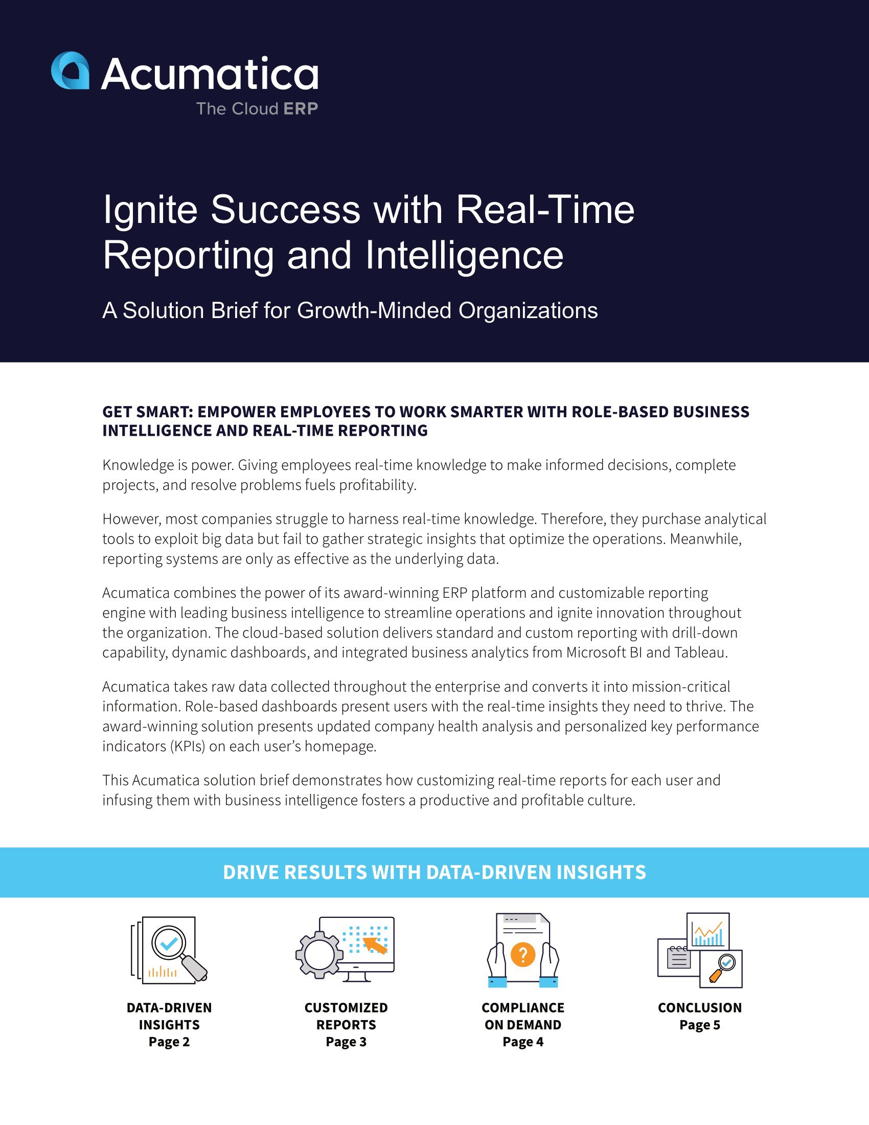 Impulse el éxito con informes e inteligencia en tiempo real