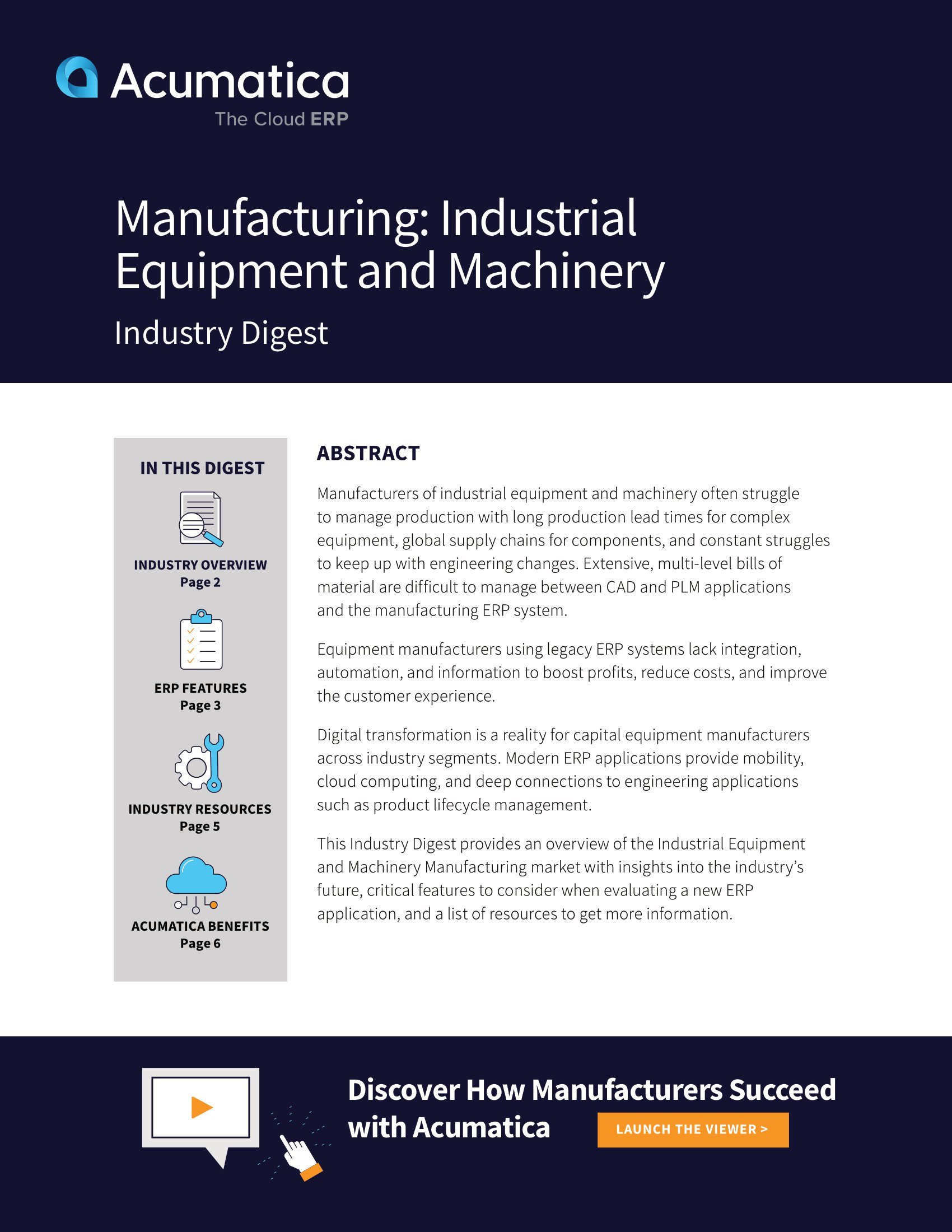 Finding an Industrial Equipment and Machinery Manufacturing ERP