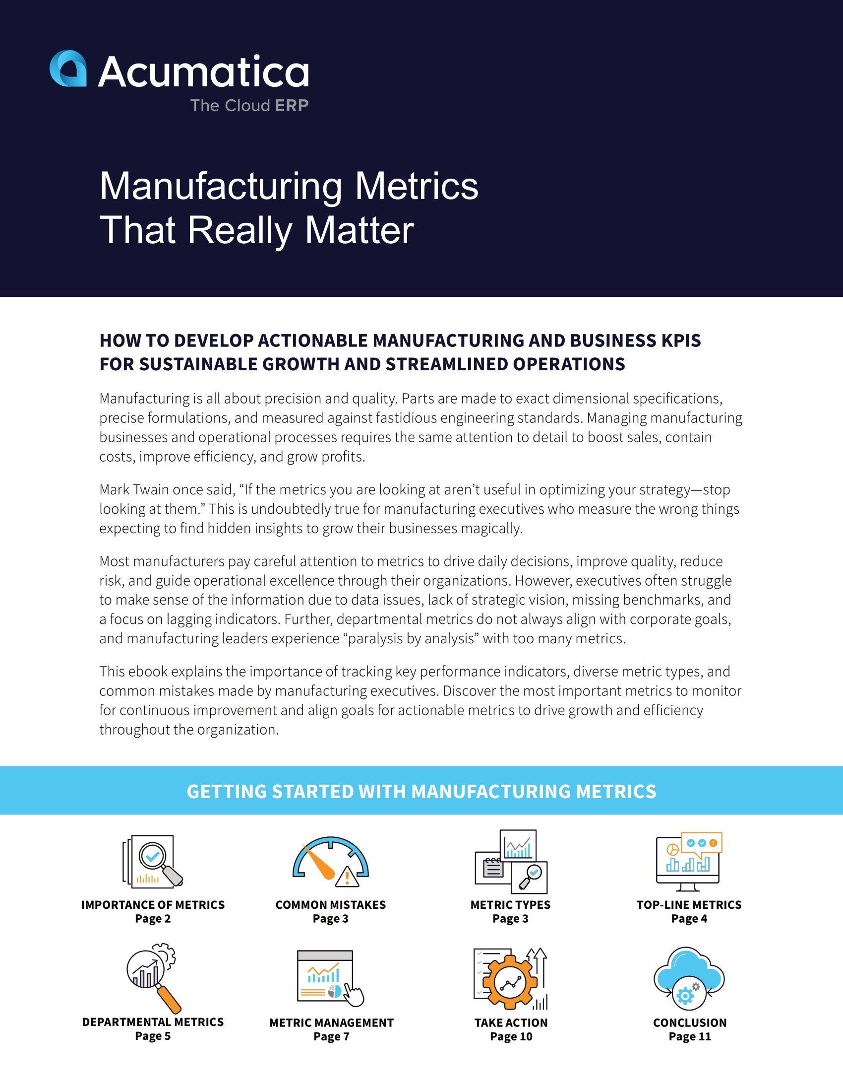 Manufacturing Metrics Manufacturing Metrics