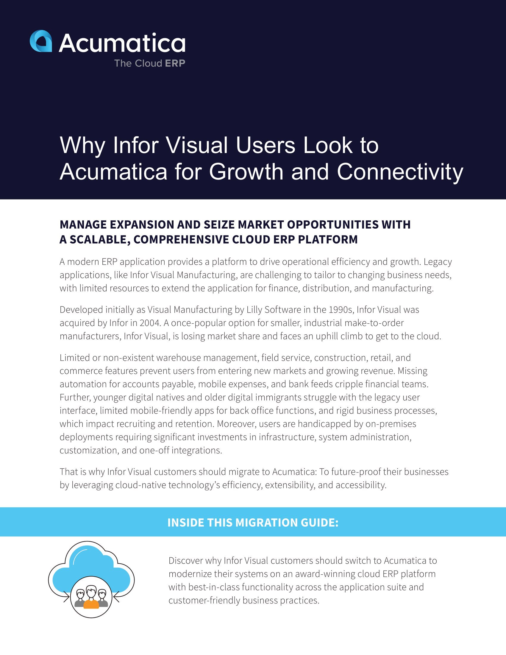 Find Out Why Manufacturers Should Choose Acumatica With A Free Infor Visual Migration Guide