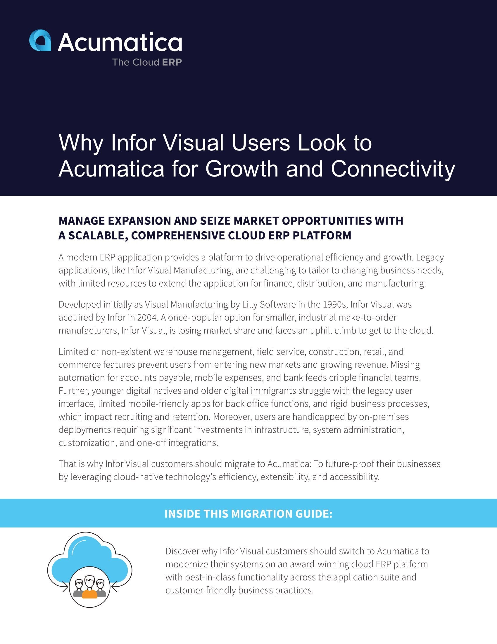 Un guide de migration visuelle infor révèle pourquoi les fabricants d’aujourd’hui devraient passer à Acumatica
