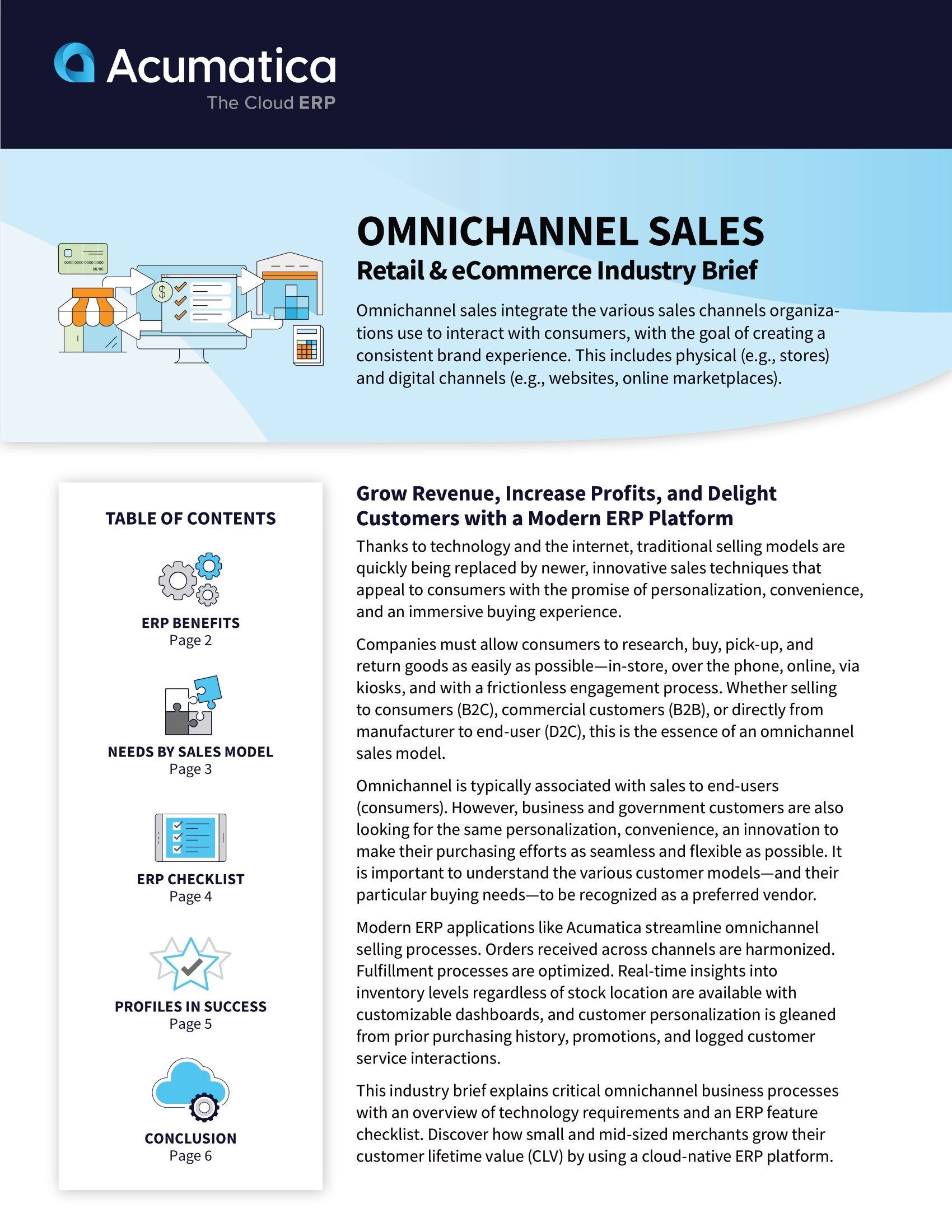 Optimice las ventas omnicanal con una plataforma ERP nativa en la nube