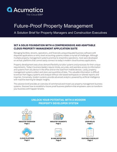 Mejore las operaciones con el software especializado de gestión inmobiliaria de Acumatica