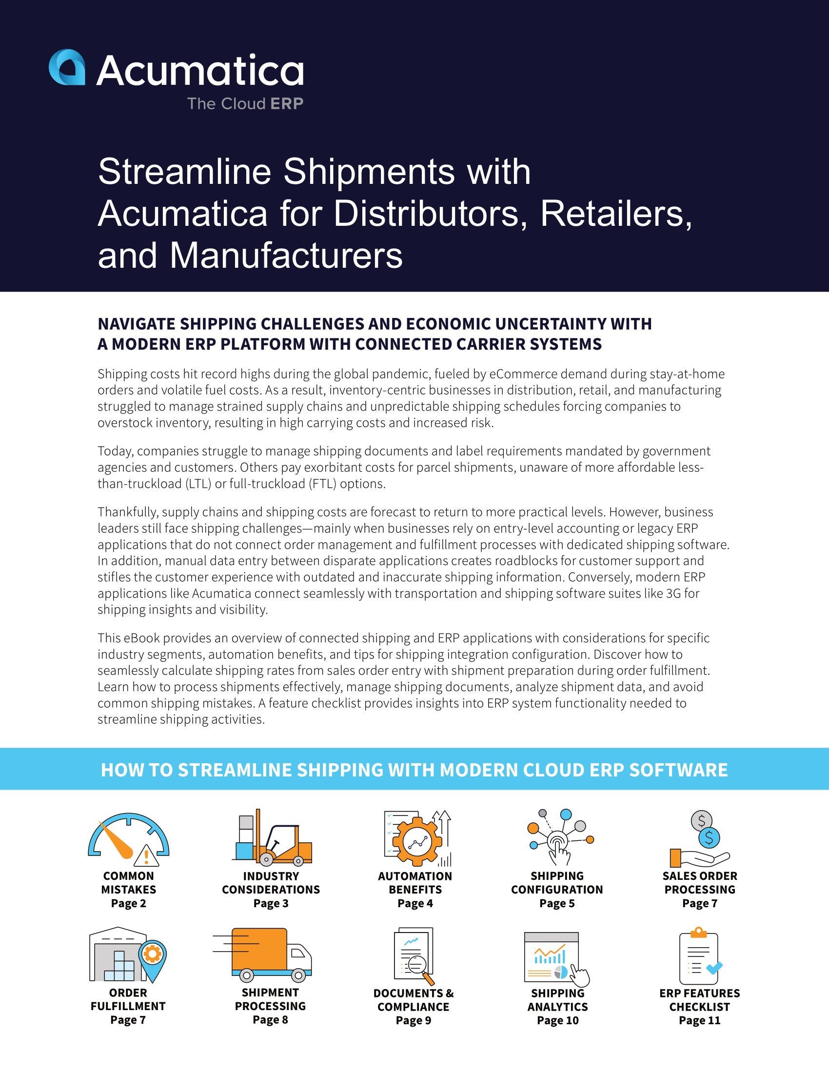 Why Modern Cloud ERP Applications and Connected Shipping is a Must for Today’s Distributors, Retailers, and Manufacturers, page 0