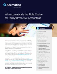 Why Acumatica is the Right Choice for Today’s Proactive Accountant