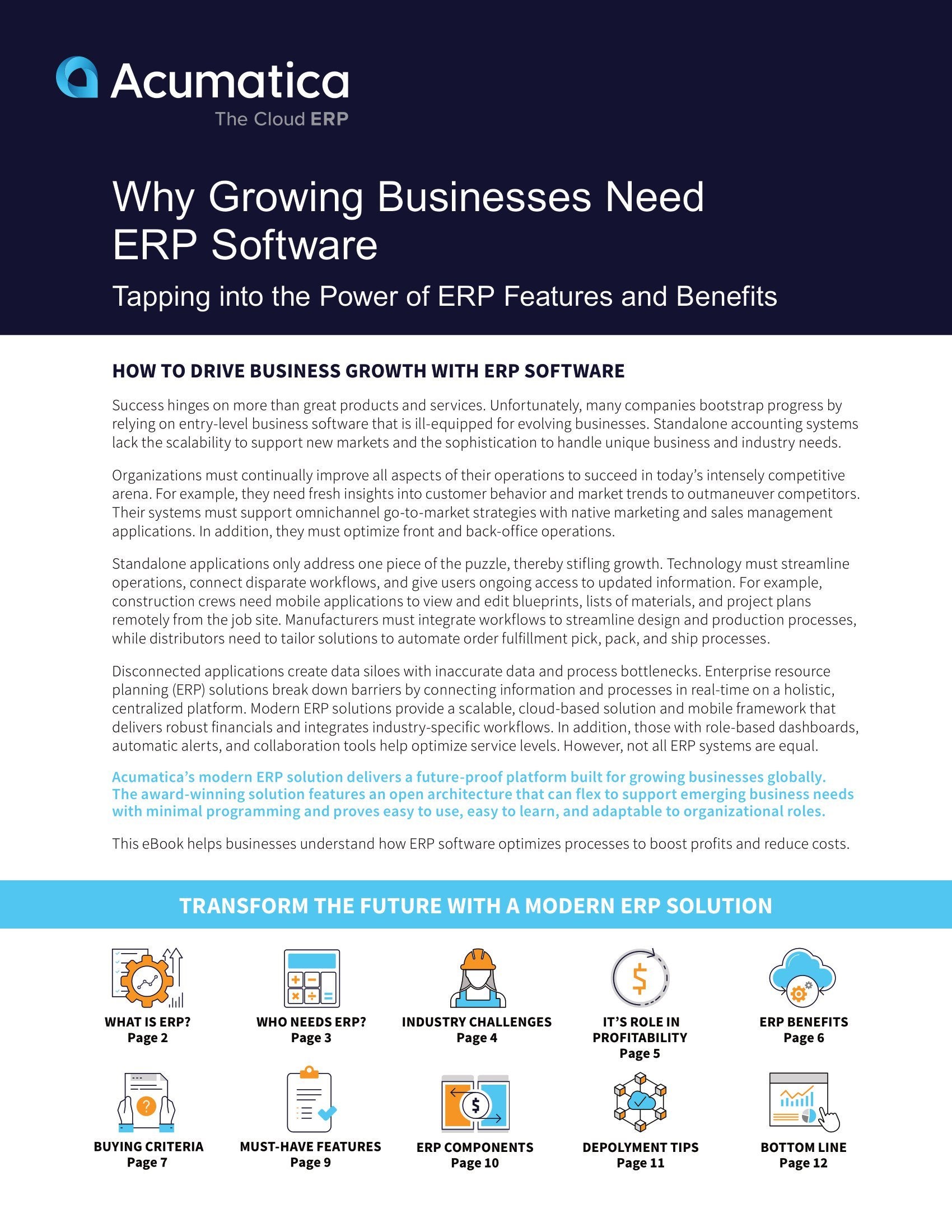 Drive Growth with an ERP for Business Solution