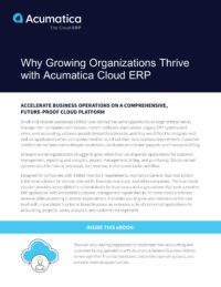 How to Grow Your Business Faster and Thrive with Acumatica