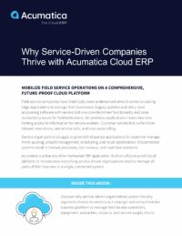 Pourquoi les entreprises axées sur le service prospèrent avec Acumatica Cloud ERP