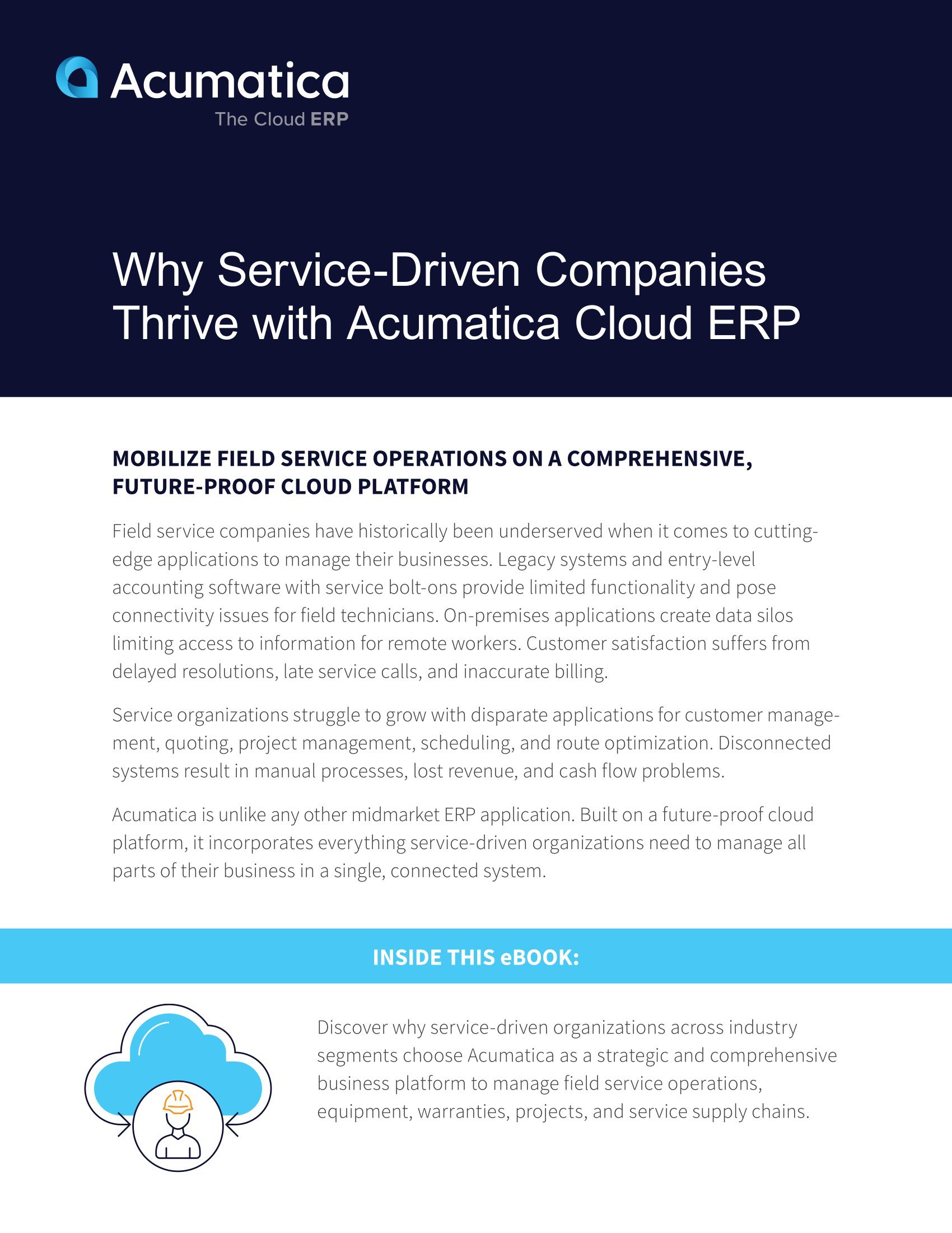 Pourquoi les entreprises axées sur le service prospèrent avec Acumatica Cloud ERP