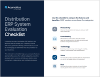 Distribution Management System Evaluation Checklist