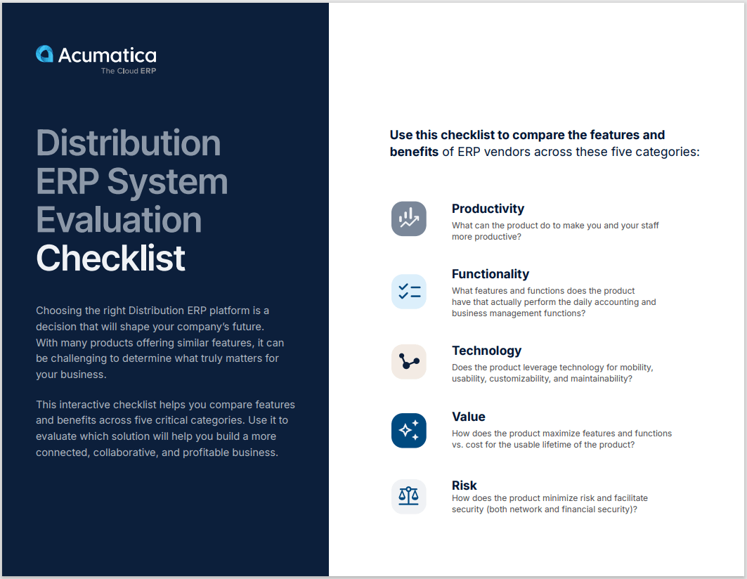 Distribution Management System Evaluation Checklist