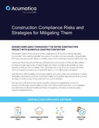 Simplify Construction Compliance with a Complete Cloud ERP Solution