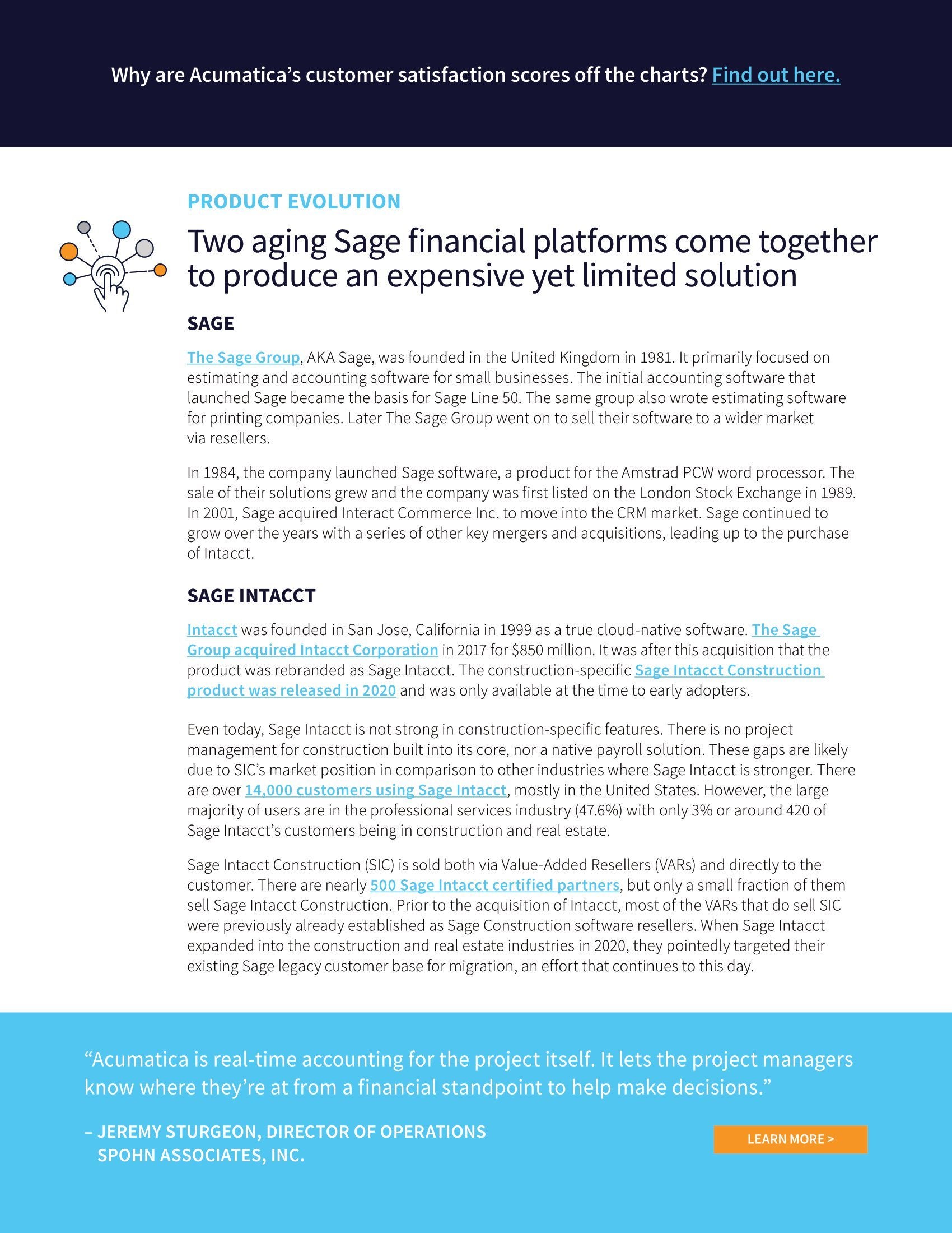 Comparing Acumatica Construction Edition to Sage Intacct Construction, page 1