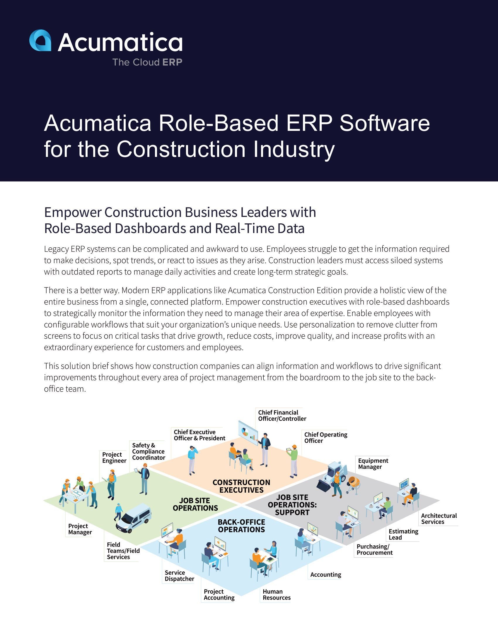 Múltiples funciones de construcción sólo requieren una plataforma ERP