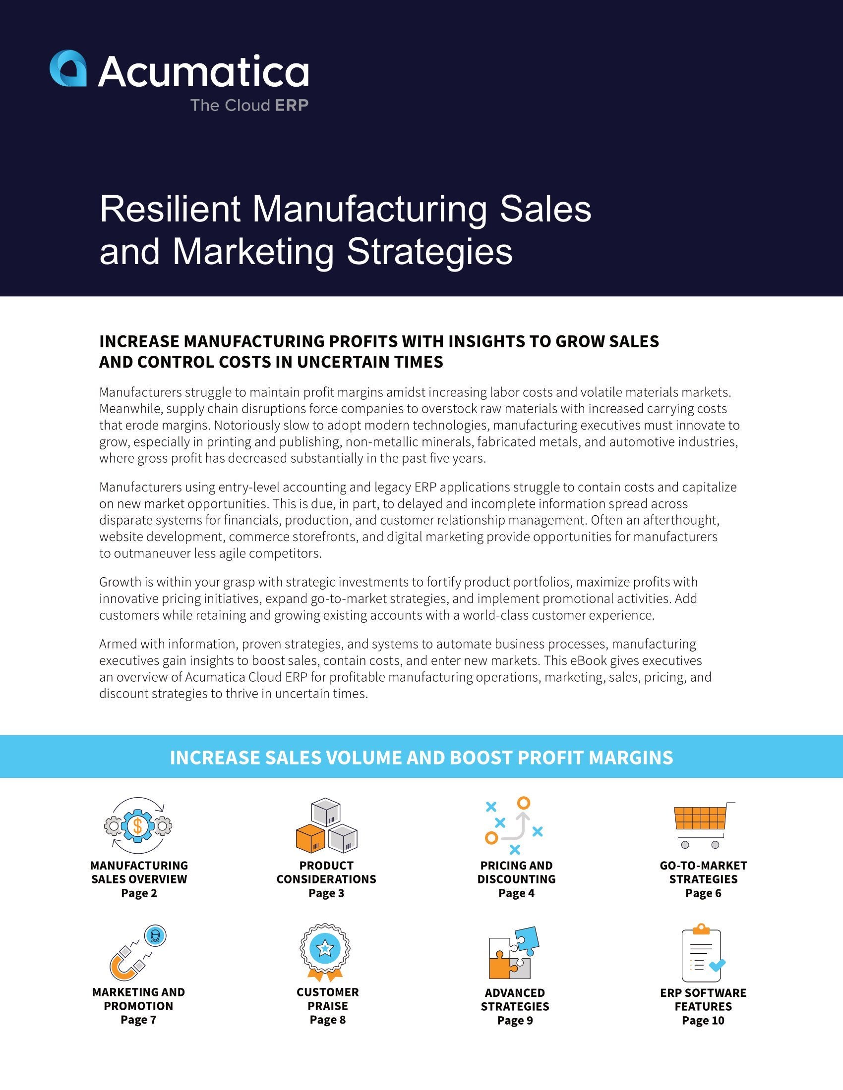 Gain Manufacturing Sales Resiliency with Acumatica’s Insight-Driving ERP Solution