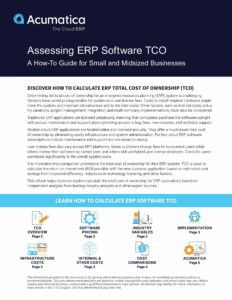 Assessing ERP Software TCO