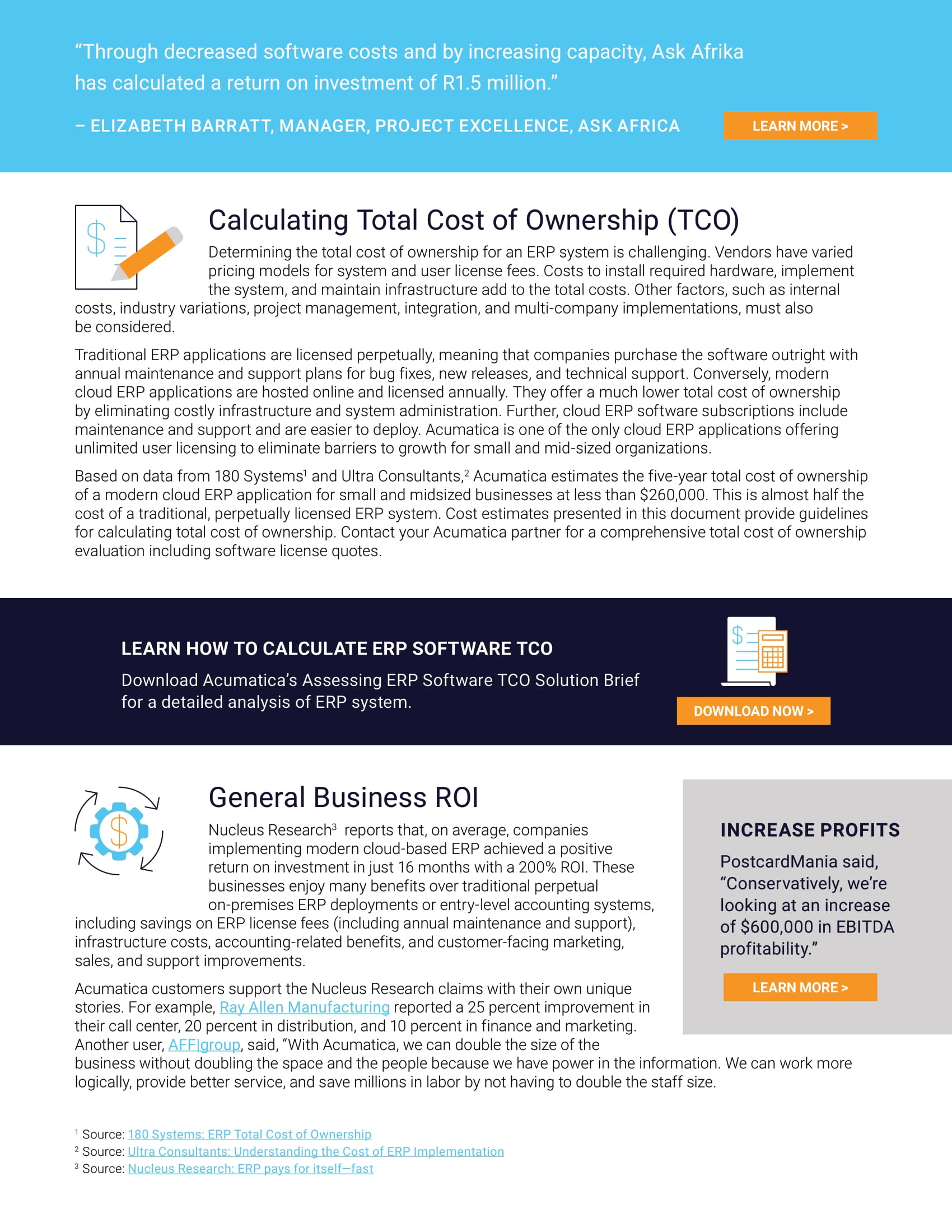 How to Calculate ERP Software Return on Investment (ROI), page 1