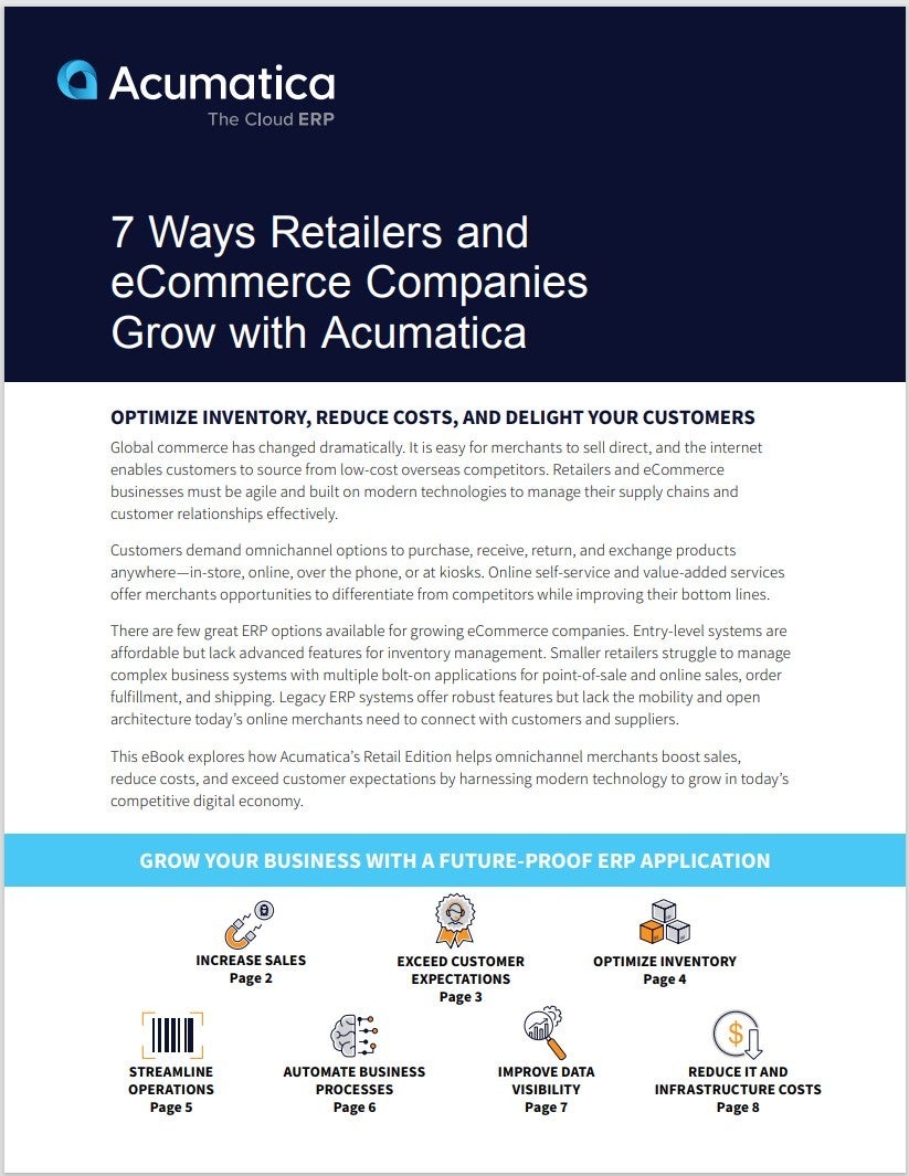 Powerful Growth for Retailers and eCommerce Companies with Acumatica’s Complete ERP Solution