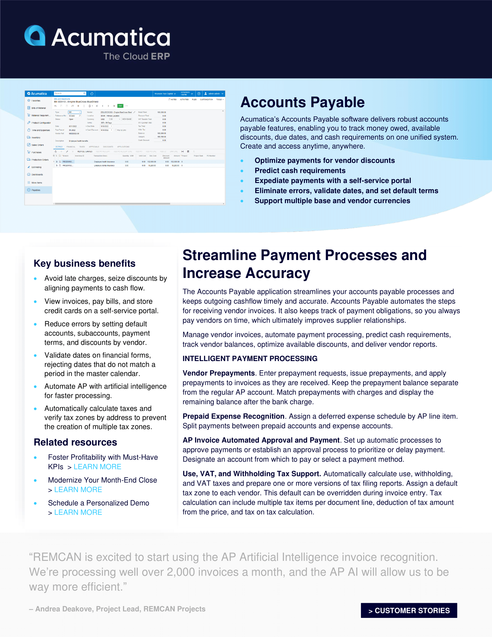 Accounts Payable Product Sheet Accounts Payable Product Sheet