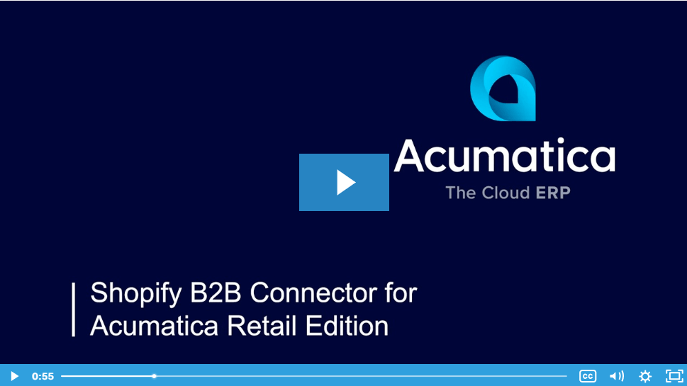 Acumatica B2B on Shopify Native Integration