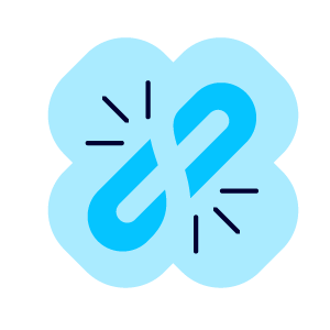 Broken link icon to show data silos from disparate systems as a weakness of QuickBooks in comparison to Acumatica