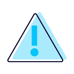 Exclamation mark icon to show compliance risks as a weakness of QuickBooks in comparison to Acumatica