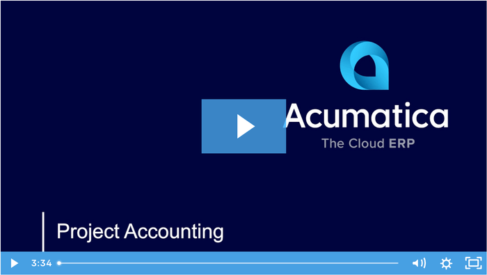 Comptabilité de projet d'Acumatica