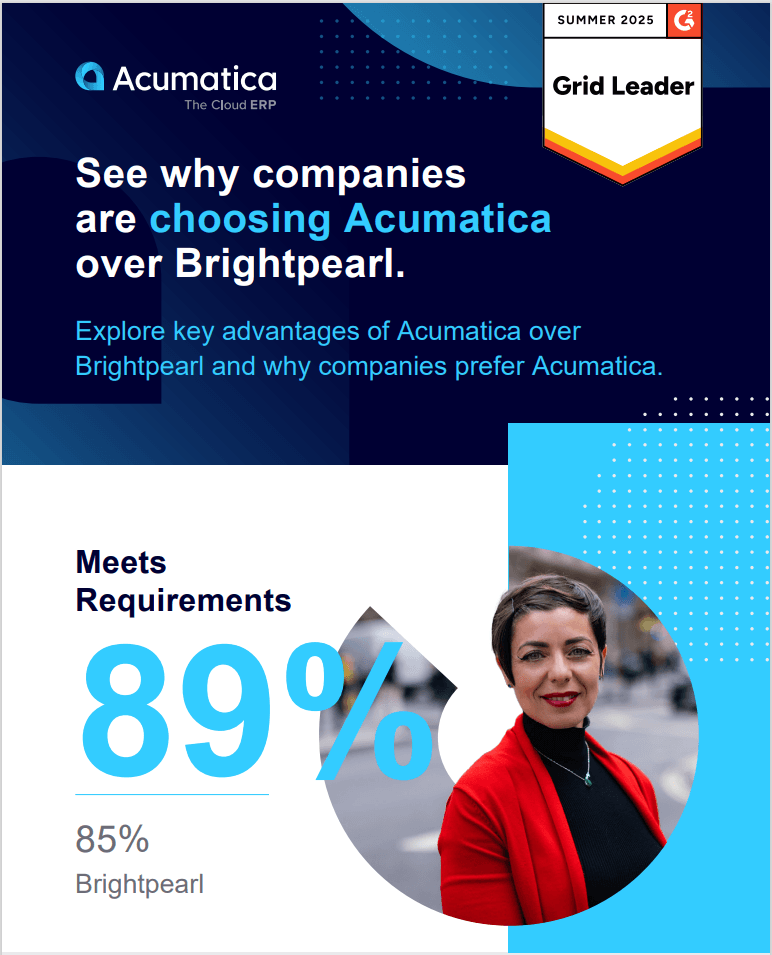 Por qué las empresas eligen Acumatica en lugar de Brightpearl