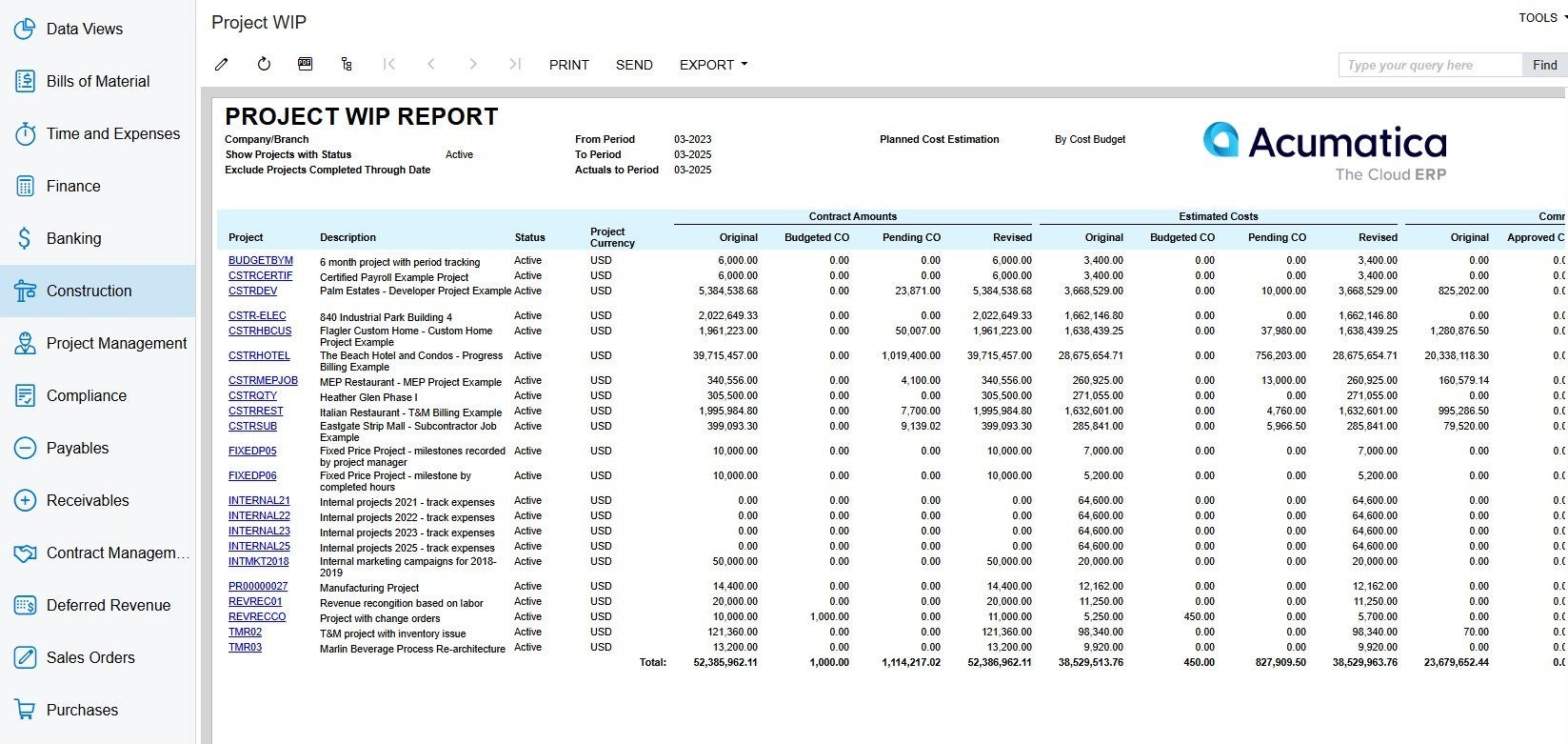 Screenshot of the Acumatica product to show Process Management of Acumatica in comparison to QuickBooks