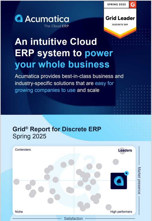 G2 Discrete ERP Infographic | Spring 2025
