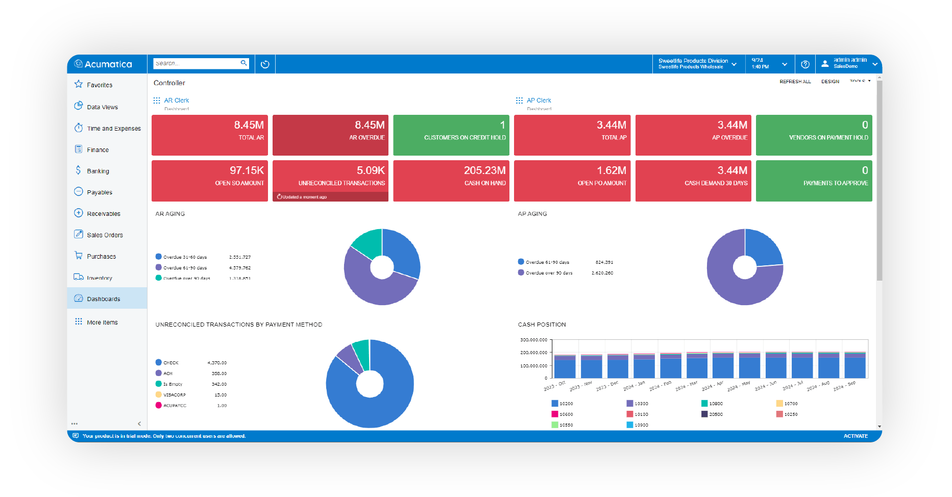 Screenshot of the Acumatica Project Accounting
