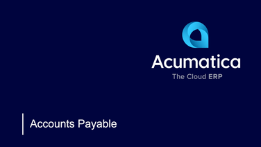 Accounts Payable Overview Video