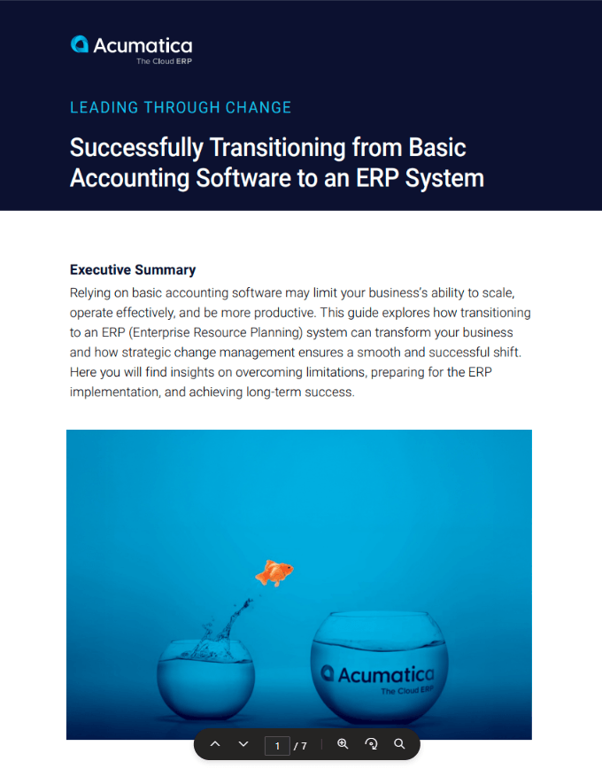 Leading Through Change: Successfully Transitioning from Basic Accounting Software to an ERP System