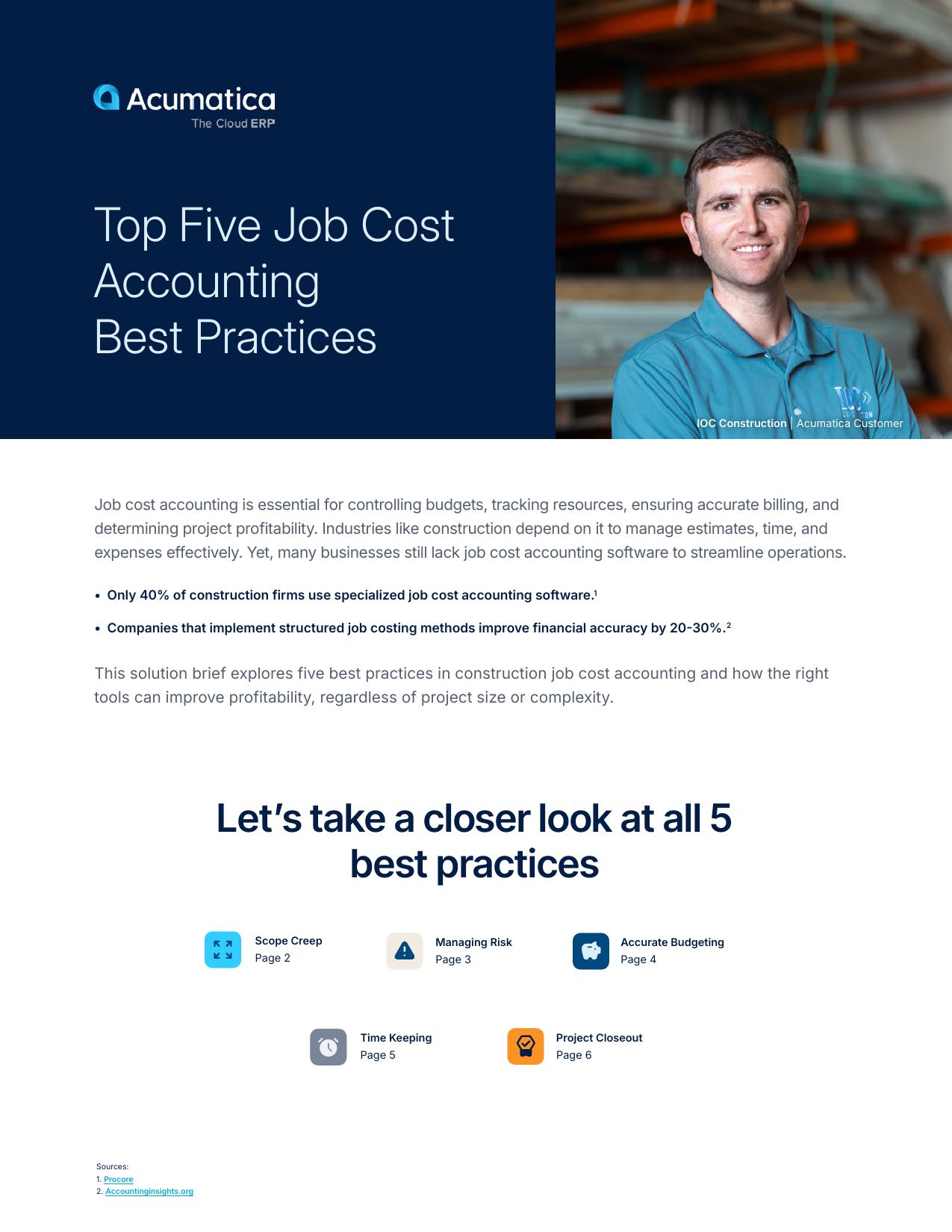 5 Best Practices in Construction Job Costing