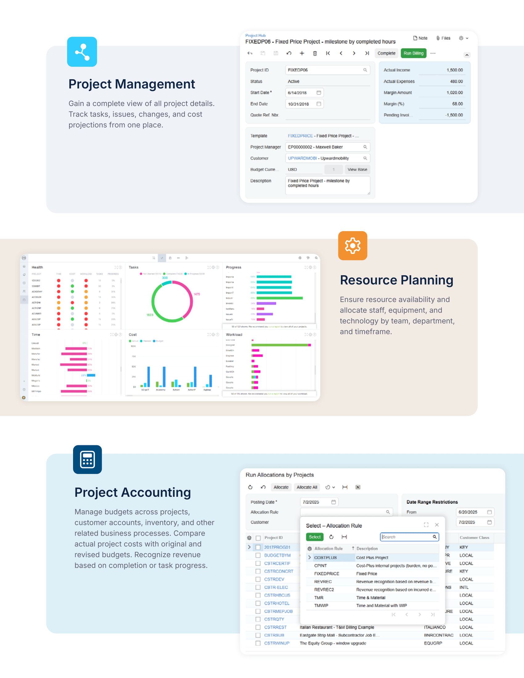 Transforme la entrega de sus proyectos con Acumatica Professional Services Edition, página 2