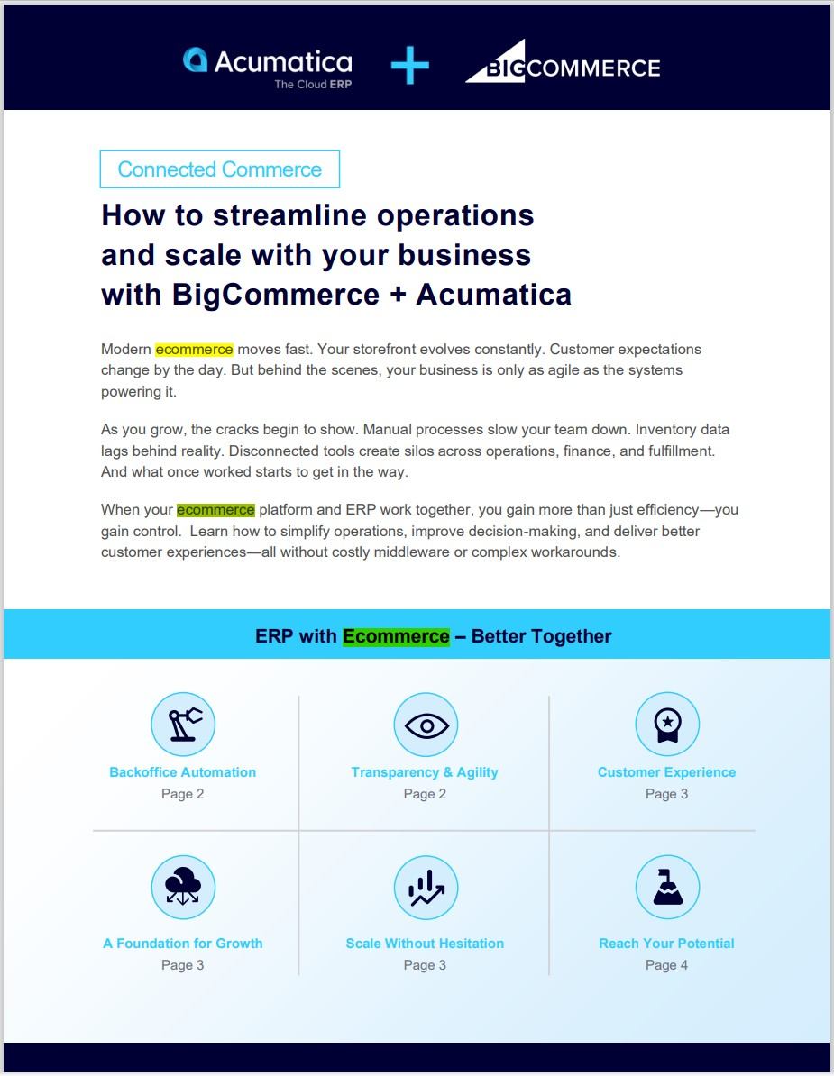 Power Smarter Commerce with Acumatica + BigCommerce