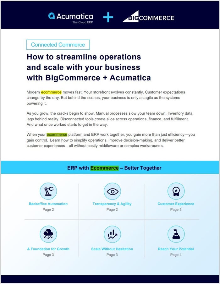 Power Smarter Commerce with Acumatica + BigCommerce