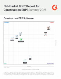 Rapport sur la grille® du marché intermédiaire pour la construction ERP | Été 2025