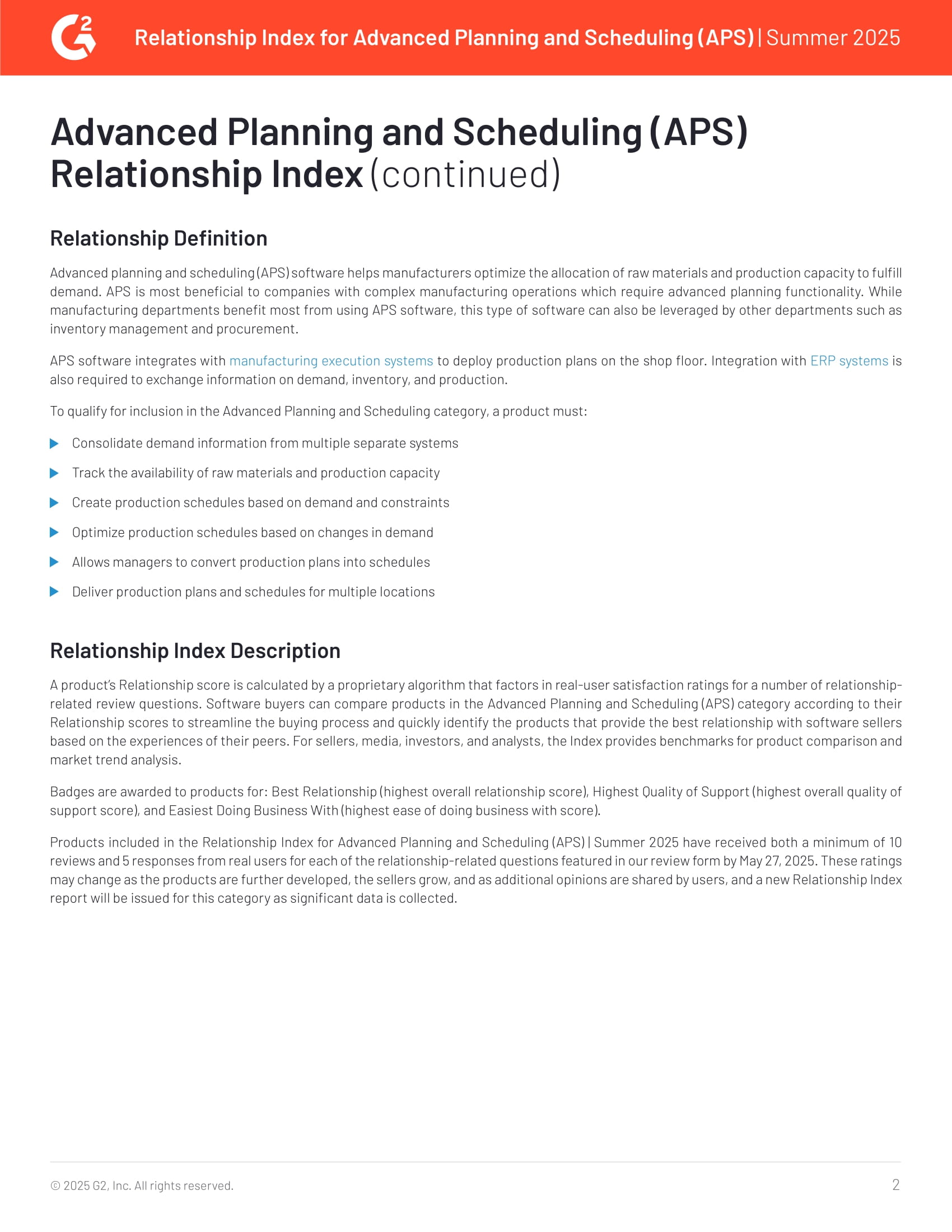 Acumatica Recognized as Leader in G2’s Spring 2025 APS Relationship Index, page 1