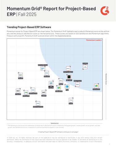 Momentum Grid® Report for Project Based ERP | Fall 2025