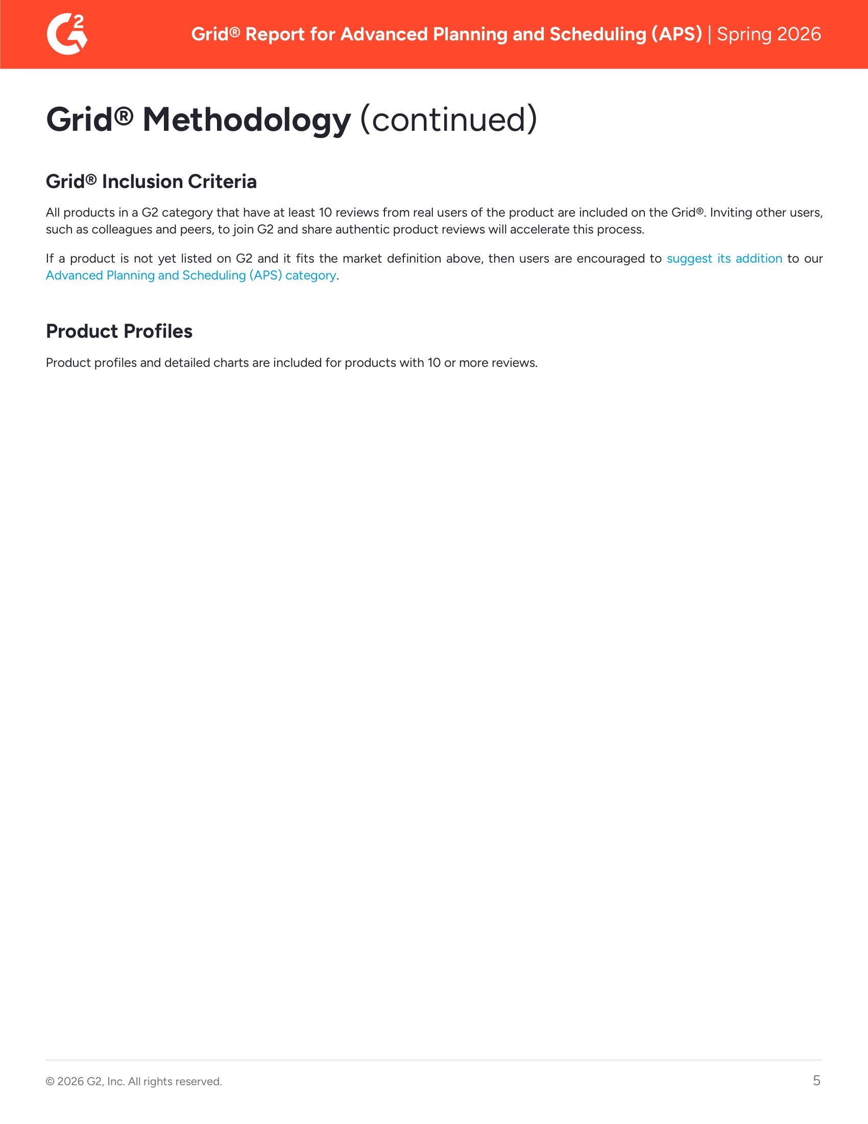 Spring 2026 G2 Grid® Report: Top Advanced Planning & Scheduling (APS) Software, page 4