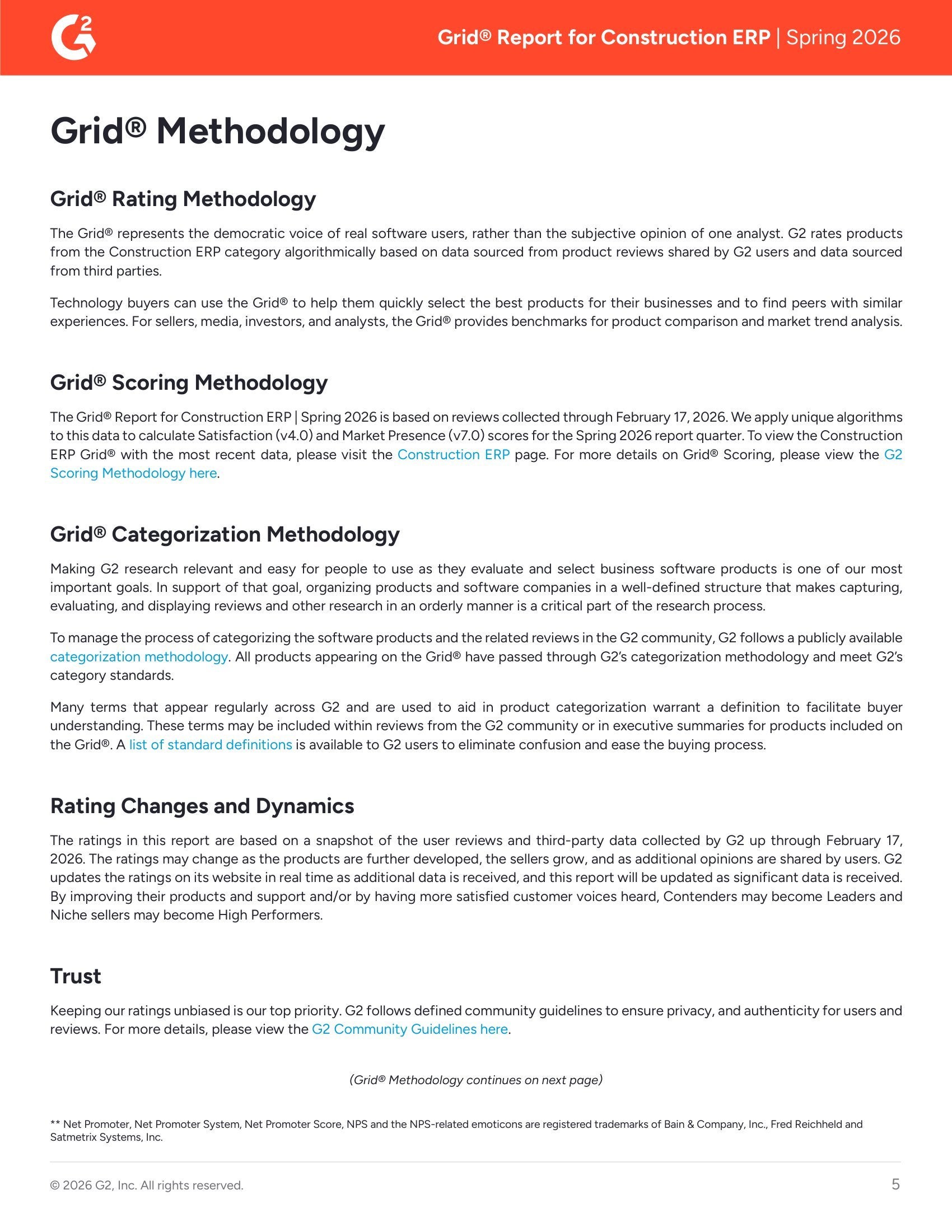 Rapport G2 Grid® du printemps 2026 : Meilleur logiciel ERP pour la construction, page 4
