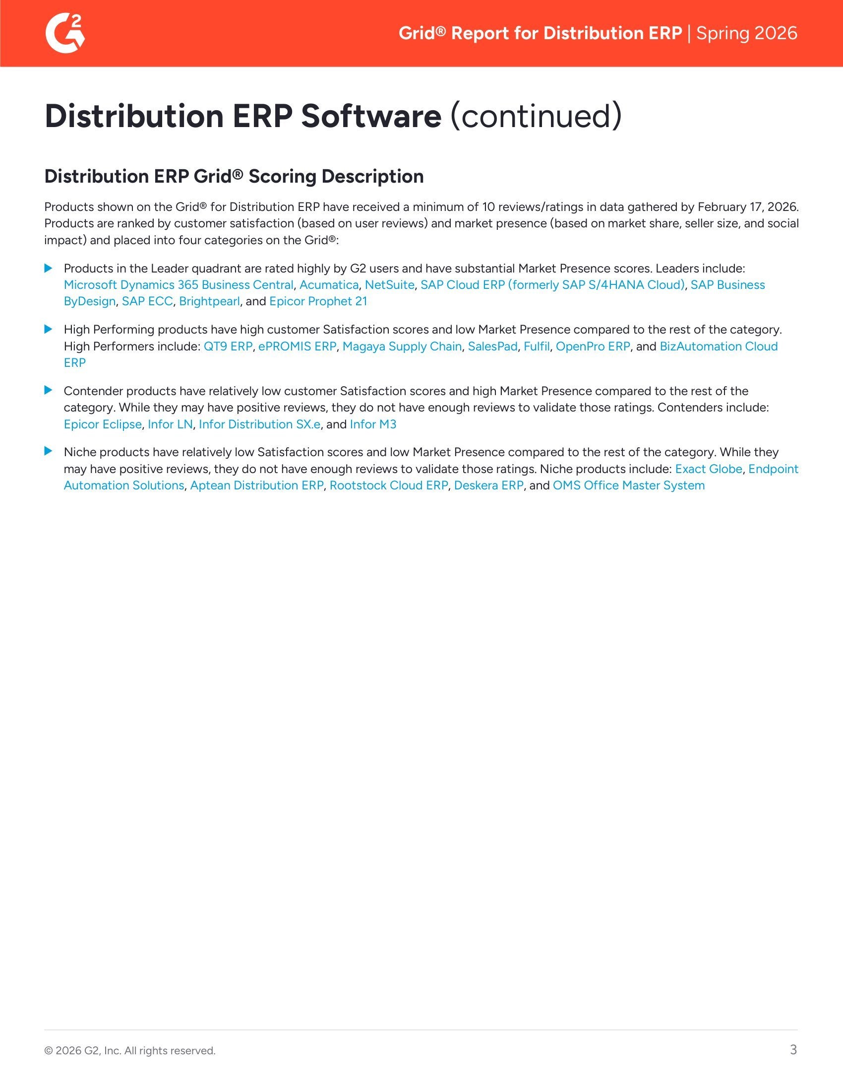 Acumatica Recognized as Leader in G2’s Spring 2026 Distribution ERP Grid Report, page 2